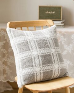 Coussin Fourrure Gris 1
