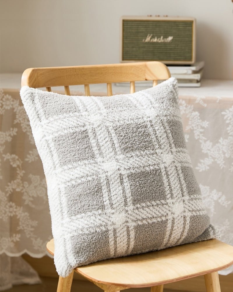 Coussin Fourrure Gris 1