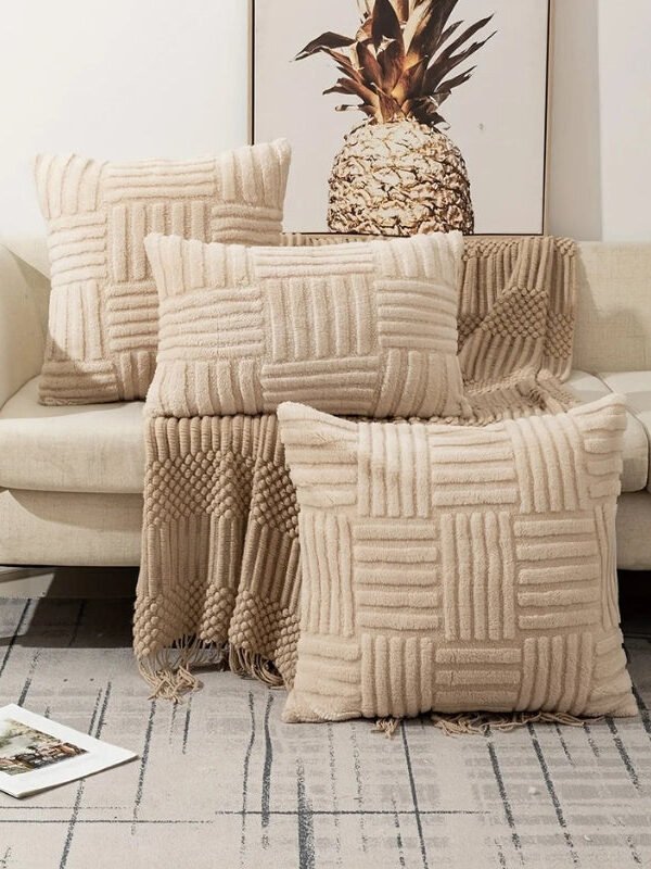 Housse De Coussin Plaid