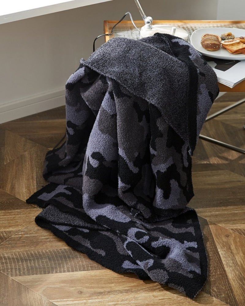 Plaid Fausse Fourrure Noir 1