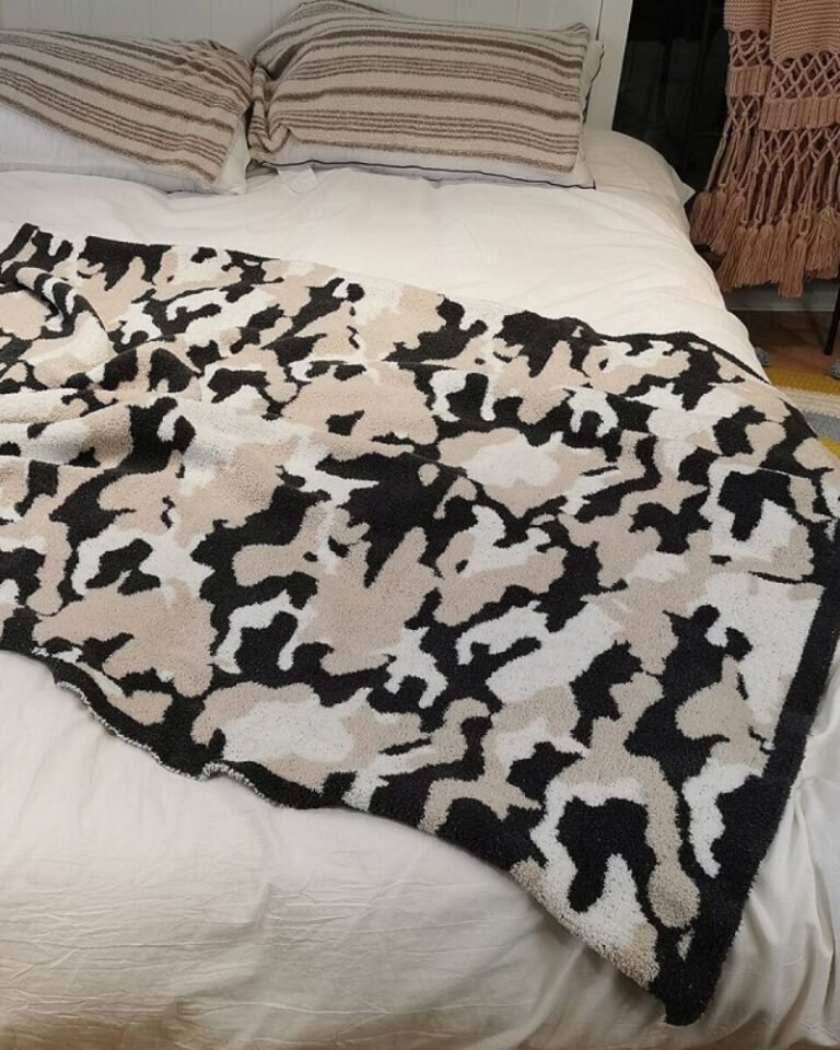 Plaid Fausse Fourrure Noir 3