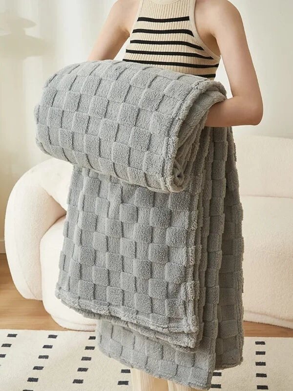 Plaid Pilou Pilou Gris A Carreaux