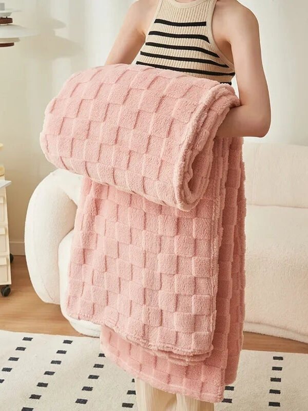 Plaid Pilou Pilou Rose A Carreaux