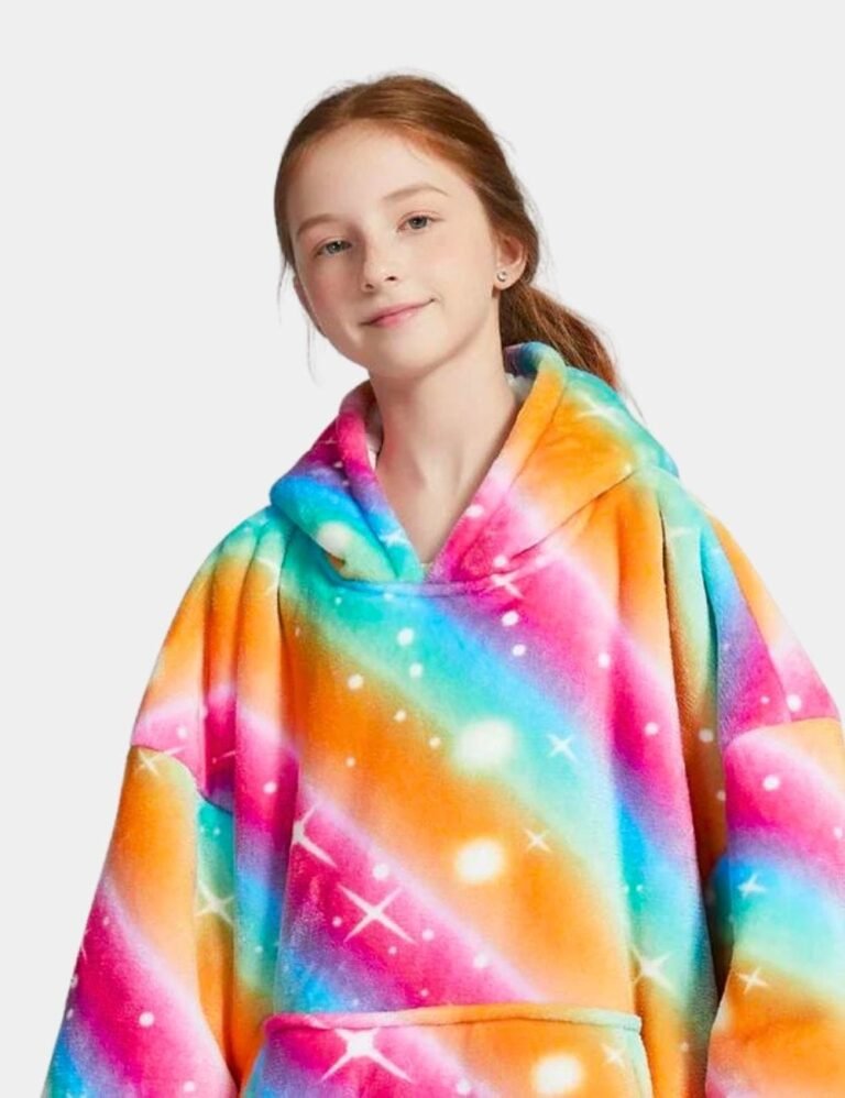 Poncho Plaid Enfant The Kloody Arc En Ciel Longueur 109cm 31581599039555