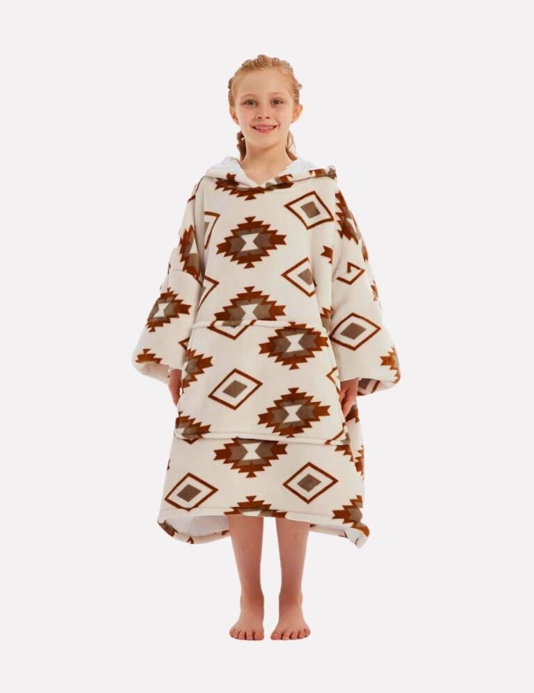 Pull Plaid Polaire Enfant The Kloody Geometriques Longueur 109cm 31581595467843