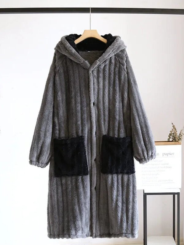 Robe De Chambre Homme Chaude Et Longue Pilou Pilou