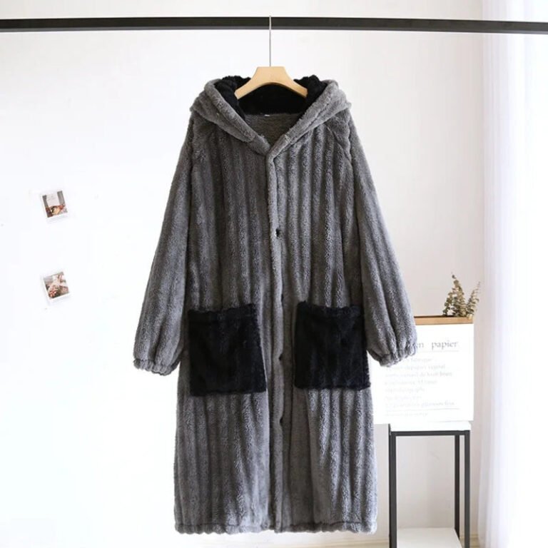 Robe De Chambre Homme Chaude Et Longue Pilou Pilou