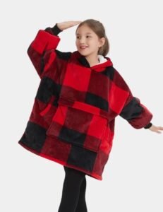 Sweat Plaid A Capuche Enfant The Kloody Carreaux Longueur 109cm 31581594091587