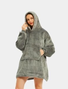 Sweat Plaid A Capuche Polaire Femme The Kloody Gris Unique 31673723387971